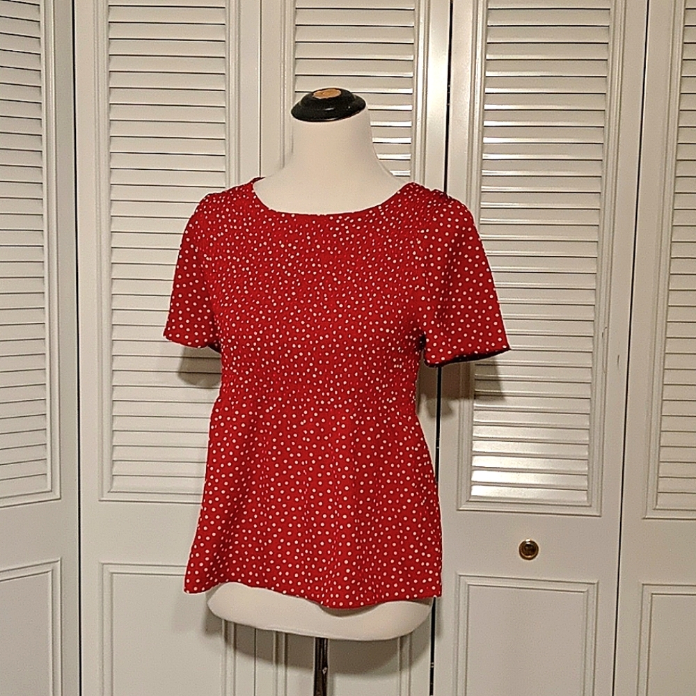Red 🍒 Polk a Dot top